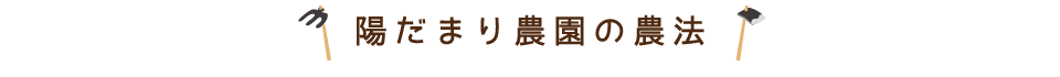 陽だまり農園の農法